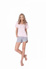 Aruelle Wild Look Short Dámské pyžamo XL růžovo-šedá