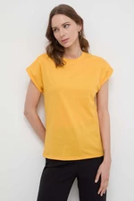Bavlnené tričko Marella dámsky,oranžová farba,2413941022200