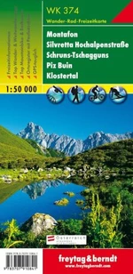 WK 374 Montafon, Silvretta High Alpine Road, Schruns-Tschagguns, Piz Buin, Klostertal 1:50 000 / turistická mapa