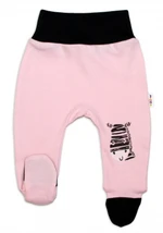 Baby Nellys Kojenecké polodupačky, růžové - Zebra, vel. 62 (2-3m)