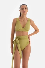 Dagi Pistachio green wide triangle bikini top