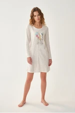 Dagi Ecru Long Sleeve Nightgown