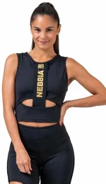 Nebbia Honey Bunny Crop Top Czarny XS Fitness koszulka