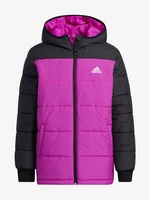 adidas Performance Black-Pink Girls' Quilted Jacket - unisex