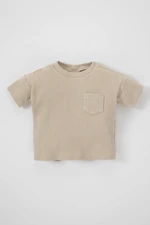 DEFACTO Baby Boy Regular Fit Waffle Short Sleeve T-Shirt