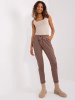 Brown basic sweatpants with pockets from Aprilia