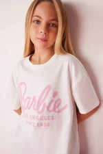 DEFACTO Oversize Fit Barbie Licensed Short Sleeve T-shirt