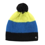 Winter hat with pompom ALPINE PRO DELORE electric blue lemonade