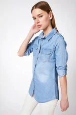 Bigdart 3410 Denim Shirt - Ice Blue