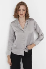 Trendyol Silver Basic Woven Shirt