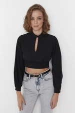 Trendyol Black Crop Blouse