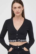 Kardigán Calvin Klein Jeans dámsky, čierna farba, tenký