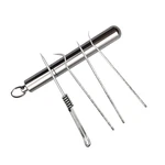 Stainless Steel Toothpick Set Tooth Flossing Reusable Toothpicks Portable Toothpick Floss Oral Hygiene Care Teeth Tartar Remover