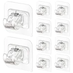 10PCS Self Adhesive Curtain Rod Holders No Drill Curtain Rods Brackets No Drilling Nail Free Adjustable Hooks -2