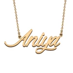 Aniya Custom Name Necklace Customized Pendant Choker Personalized Jewelry Gift for Women Girls Friend Christmas Present