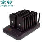 JINGLE BELLS CTP302 Wireless Calling System Buzzer Restaurant Bar 16 Pager Receiver 1 Keypad Transmitter Guest Paging Coaster