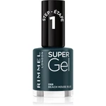 Rimmel Super Gel gelový lak na nehty bez užití UV/LED lampy odstín 068 Beach House Blue 12 ml