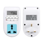 UK Plug Timer Switch Digital Display Screen Timing Socket Living Room Outlet