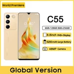 Global version C55 original 2023 mobile phone smartphone cellphone android13 6.8inch 8GB+256GB celular gaming telephone