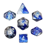 Chessex Sada kostek Chessex Gemini Blue-Steel/White Polyhedral 7-Die Set