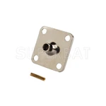 Superbat 10pcs TNC Solder Female with 4 hole Panel Mount RF Coaxial Connector for Cable RG402 Semi-Rigid 141
