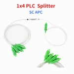 10pcs 1x4 SC APC 0.9mm PLC Splitter Fiber Opitc Splitter Connector Fiber Optical SC Mini Steel Tube Type Free Shipping