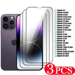3Pcs 9D Tempered glass For iphone 13 14 plus 12 mini 11 pro XS max SE 2022 X XR 8 7 6 6s protective phone screen protector film