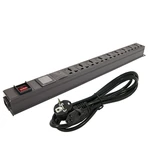 9 Way Universal Socket Basic PDU SPD Power Distribution Unit Network Cabinet Rack Mount Power Socket Strips with Current display