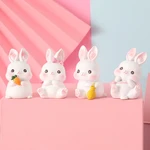 3D Cute Easter Rabbit Silicone Mold DIY Chocolate Fondant Baking Tool Gypsum Drop Glue Art Handmade Soap Clay Plaster Resin Mold