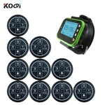 Personal Wireless Pager Waiter Call System with Call Bill Drink Cancel 1 pc watch 10 pcs button