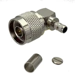 1pcs Connector N Plug Male Right Angle Cimp For RG8X RG-8X LMR240 Cable RF Coaxial Adapter Wire Terminals New