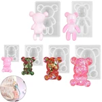 Bear Animal Silicone Molds DIY Epoxy Resin Casting Candy Fondant Cake Craft Rabbit Dog Resin Moulds For JewelryDIY Wedding Party