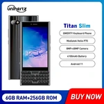 Unihertz TITAN SLIM Smartphones Octa Core 6GB+256GB Android English Russian Qwerty Keyboard Cellphone 4100mAh NFC Mobile Phone