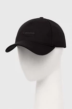 Bavlnená šiltovka Calvin Klein čierna farba, s nášivkou, K60K611905