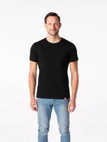 Pánské tričko SlimFit Davos CityZen® – Černá (Barva: Černá, Velikost: M)