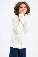 DEFACTO chlapec, pravidelný střih, pletený svetr s kulatým výstřihem