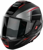 Nolan N120-1 Nightlife N-Com Flat Lava Grey Red/Silver/Black XL Casco