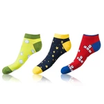 Bellinda 
CRAZY IN-SHOE SOCKS 3x - Moderné farebné nízke crazy ponožky unisex - žltá - zelená - modrá