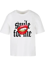 Women's T-shirt Smile For Me - white