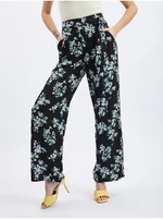 Orsay Blue-Black Women Floral Wide Pants - Women