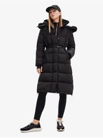 Černý dámský zimní prošívaný kabát Desigual Surrey - Dámské