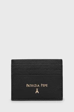 Kožené puzdro na karty Patrizia Pepe čierna farba, CQ7001 L001