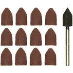 Proxxon Micromot 28 987 Normálne korundové brúsne čiapky s držiakom nástroja rozmer. 13 x 9 mm 10 kusov    Ø drieku 3 mm