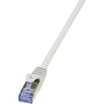 LogiLink CQ4012S RJ45 sieťové káble, prepojovacie káble  S/FTP 25.00 cm sivá pozlátené kontakty, samozhášavý, s ochranou