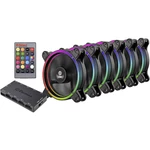 Enermax 6x Kit T.B. RGB PC vetrák s krytom čierna, RGB (š x v x h) 120 x 120 x 25 mm vrátane LED osvetlenia