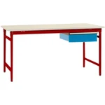 Manuflex BB5231.3003 Kompletný odkladací stolík BASIS stacionárny s melamínovou doskou + jednoduchá zásuvka, š xhxv: 100