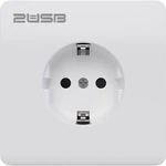 2USB 2U-449177 1-násobný zásuvka do steny  s USB IP20 biela