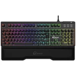 QPAD MK75-DE káblový herná klávesnica podsvietenie, Switch: hnedá, gélová opierka pod zápästie nemecká, QWERTZ čierna, R
