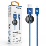 Datový kabel ALIGATOR PREMIUM 2A, Micro USB, modrá