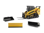 CAT Caterpillar 272D2 Tracked Skid Steer Loader with Working Tools Yellow 1/16 Diecast Model by ERTL TOMY